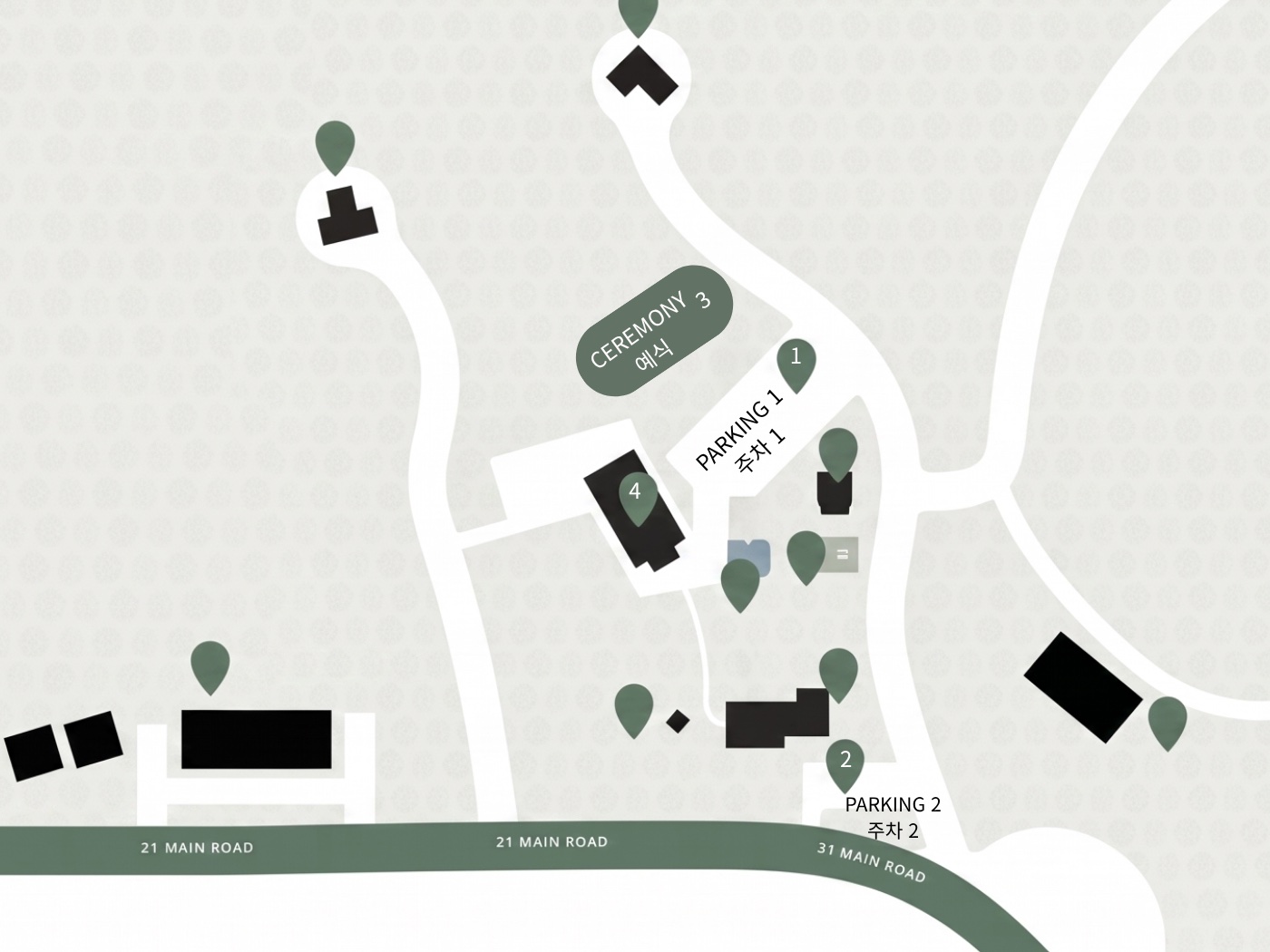 Bracu Estate layout with parking and venue markers
